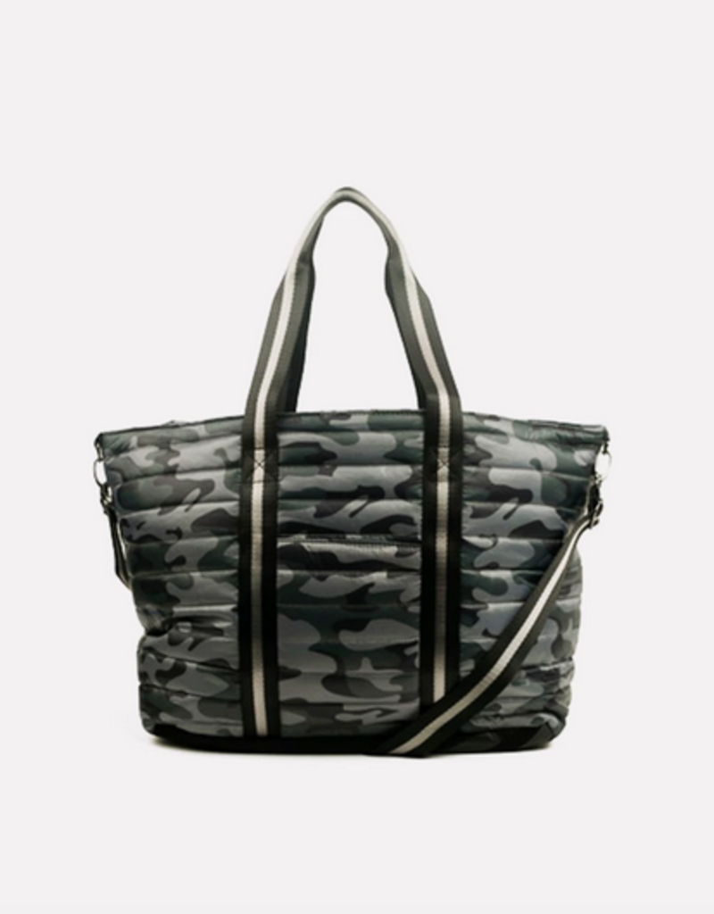 think royln wingman glossy quilted tote bag