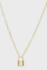 Gorjana Kara Padlock Charm Necklace - Gold