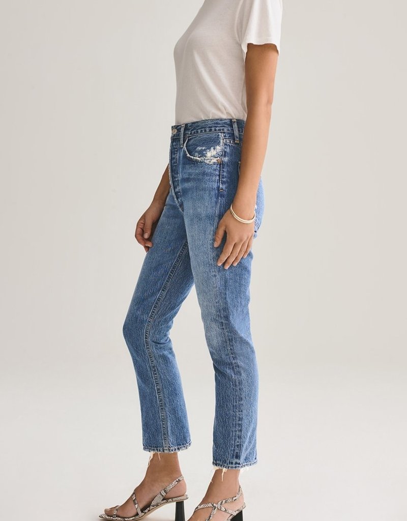 LABEL | AGOLDE Riley High Rise Straight Crop - Frequency - LABEL