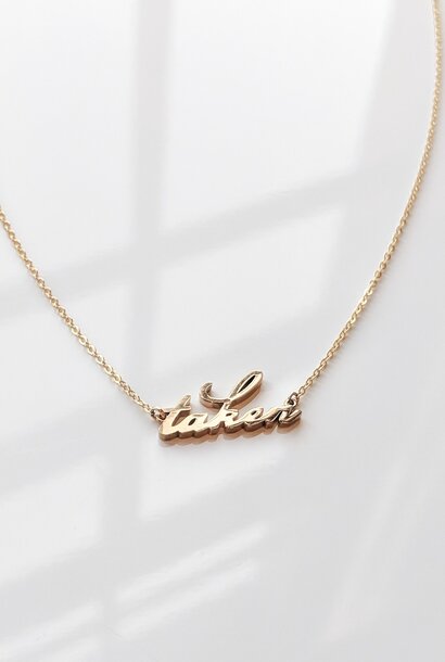 Taken Script Necklace