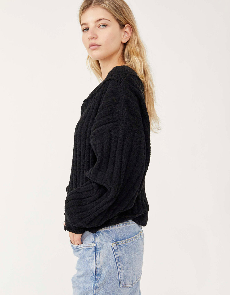 Free People Cabin Fever Pullover - Washed Black