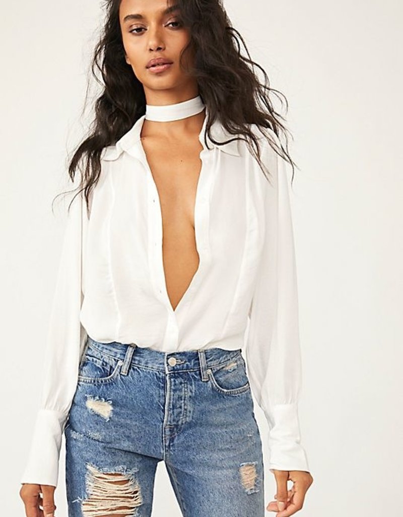 Free People Lala Solid Blouse - Frenchnilla