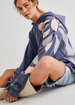 Free People It's A Vibe Hoodie - Navy Combo