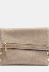 Hammitt VIP Medium Functional Leather Clutch - Grey Natural/Gold