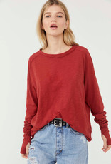 Free People Arden Tee - Holly Berry