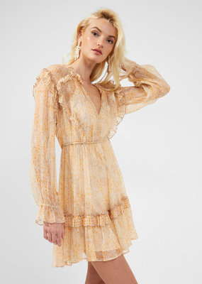 French Connection Callie Recycled Crinkle Ruffle Mini Dress