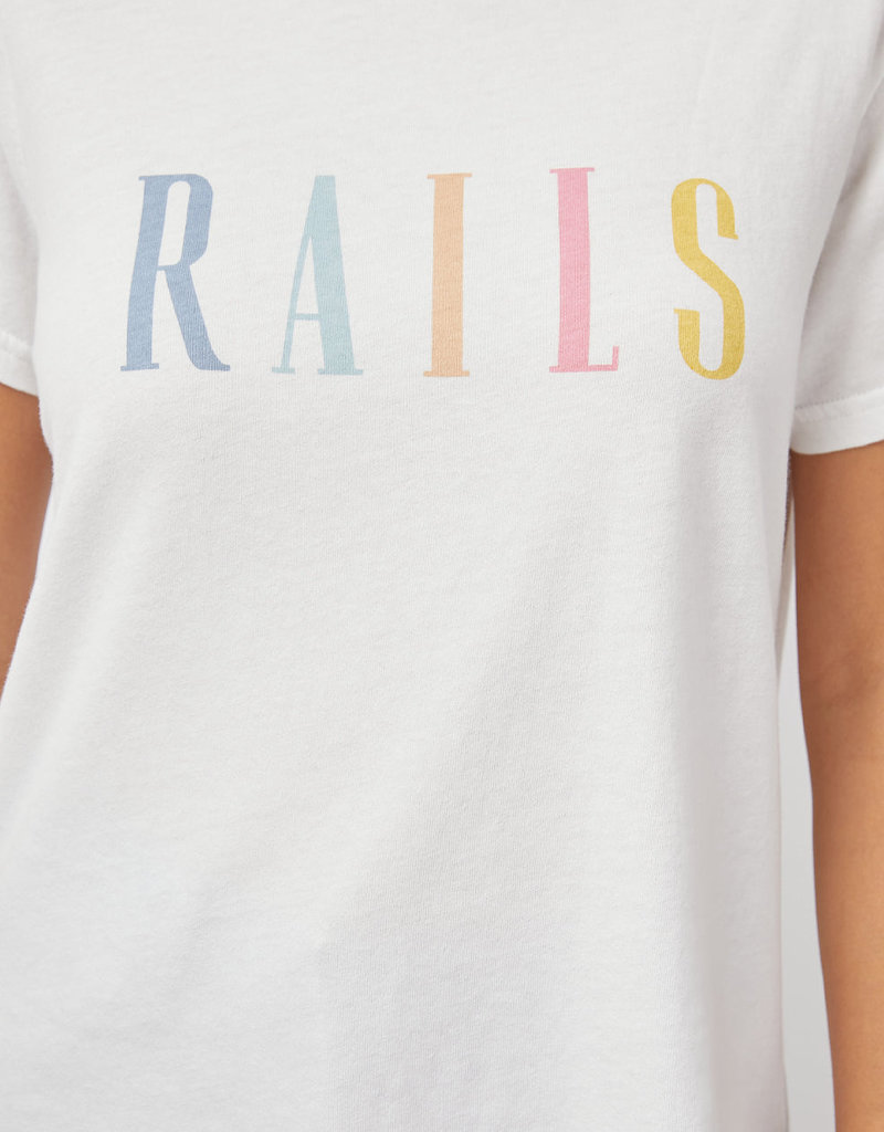 Rails Classic Crew - White Rainbow