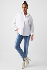 French Connection Rhodes Poplin Relaxed Fit Shirt - Linen White