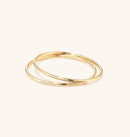 Jenny Bird Dane Bangle Set - 6" Gold