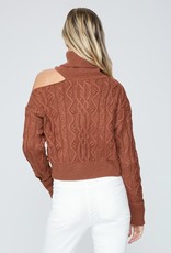 Paige Cropped Cable Knit Raundi - Argan Oil