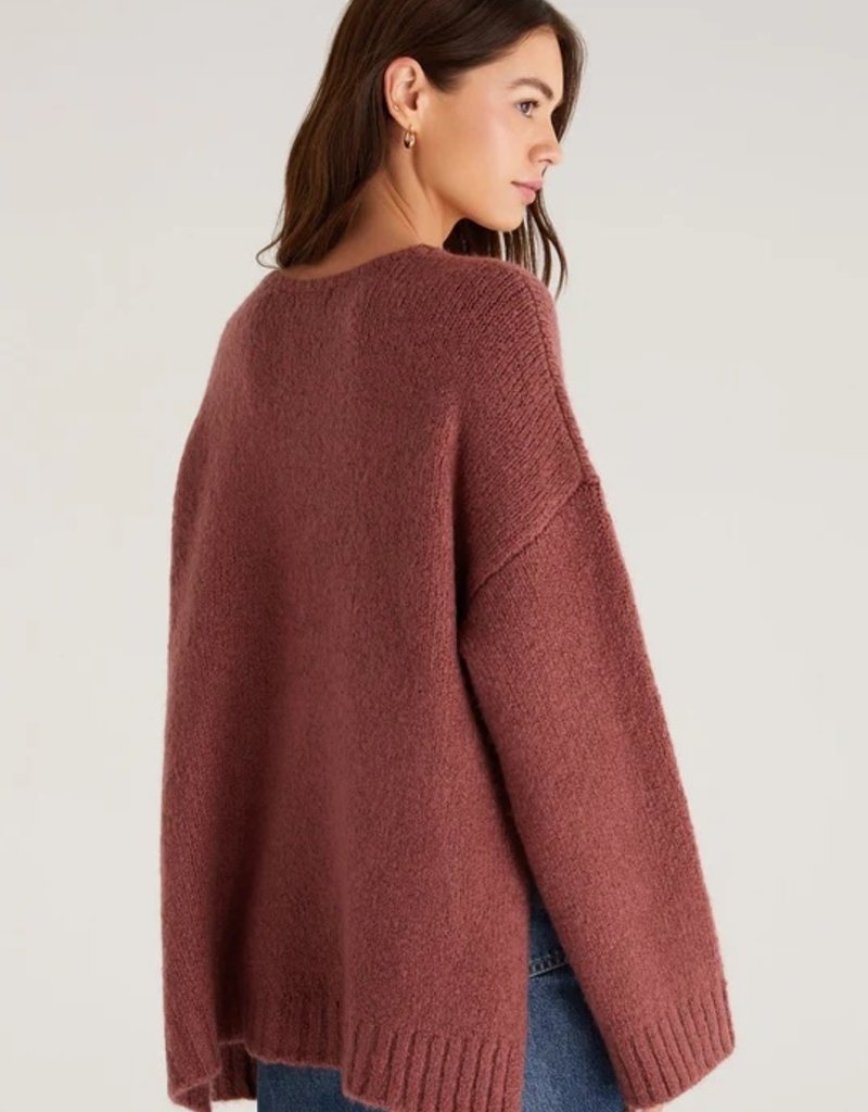 Z Supply Weekender Sweater - Mulberry