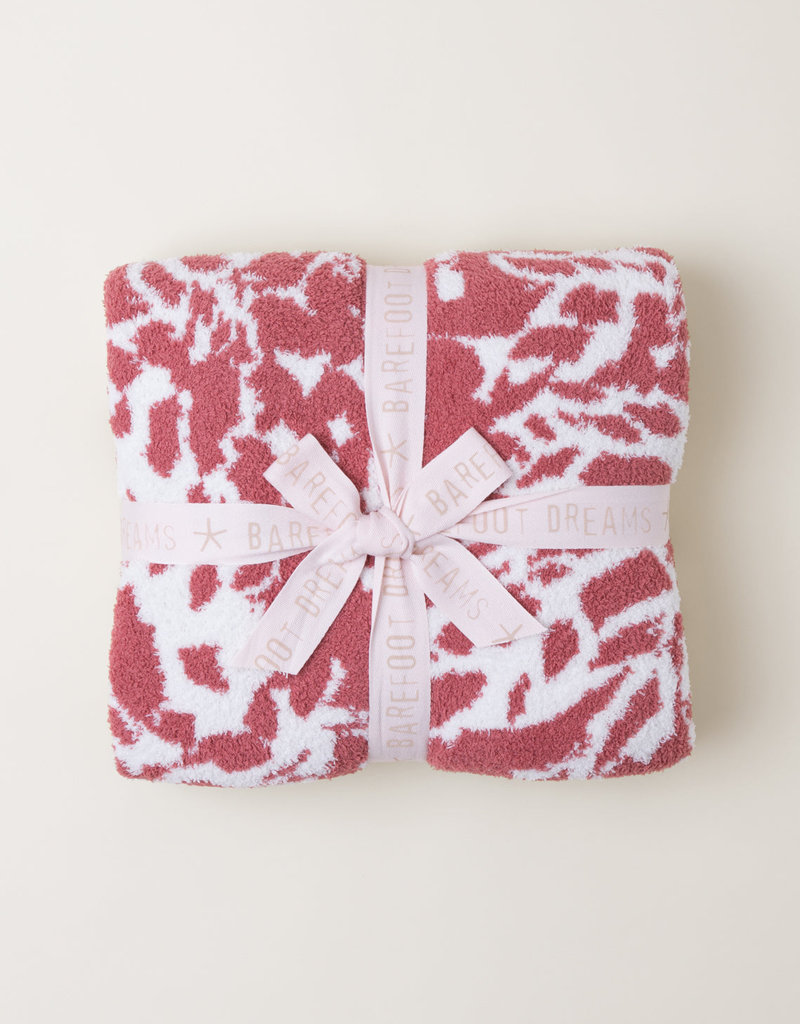 LABEL | Barefoot Dreams CozyChic® Bloom Blanket - Pearl Pink/Coral