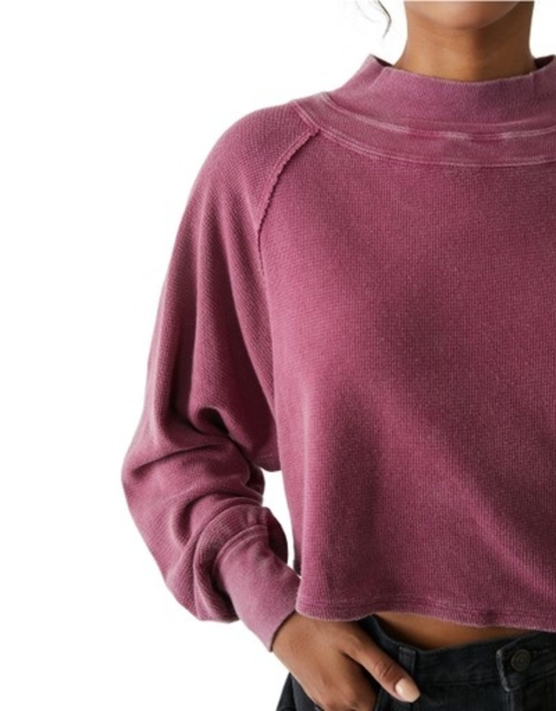 Free People Fun Times Turtleneck - Dreamy Mulberry