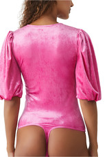 Free People Don't You Wish Bodysuit - Pink Phenom