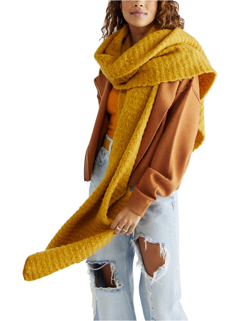 Free People Ripple Recycled Blend Blanket Scarf - Goldenrod