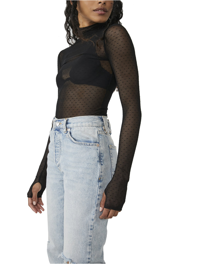 Free People On The Dot Layering Top - Black