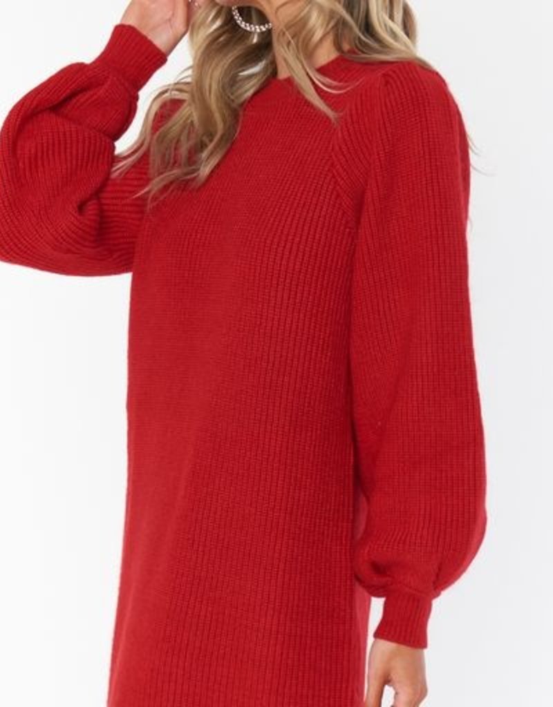 Show Me Your Mumu Dixon Sweater Dress - Red Knit