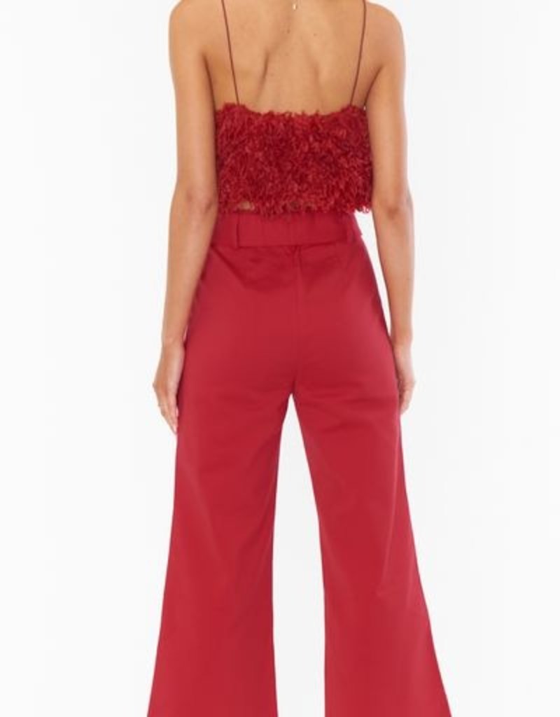 Show Me Your Mumu DJ Cropped Pant - Red Suiting
