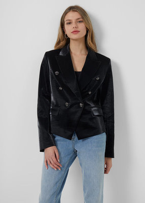 French Connection Ivar Croc Coated PU Blazer