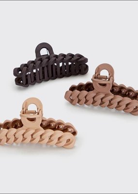 Kitsch Chain Claw Clip 3pc Set - Neutral