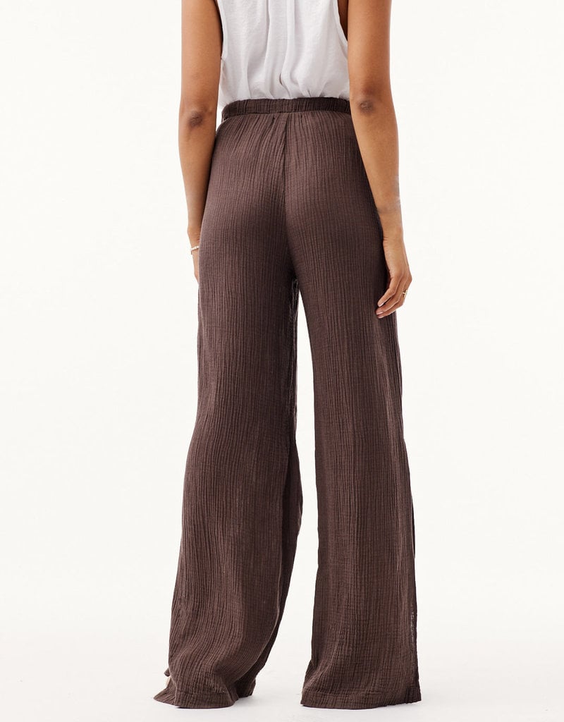 LABEL | Bella Dahl Nikki Side Slit Wide Leg Pants - Rich Brown - LABEL