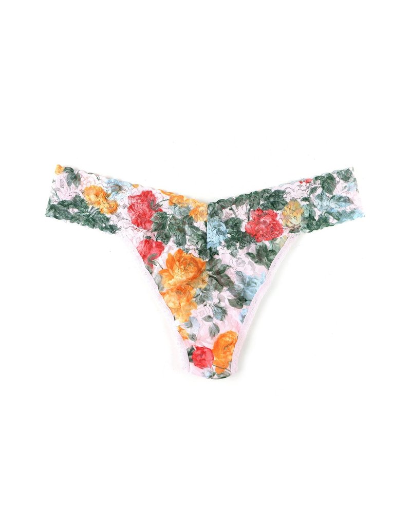 LABEL  Hanky Panky Printed Signature Lace Original Rise Thong - LABEL