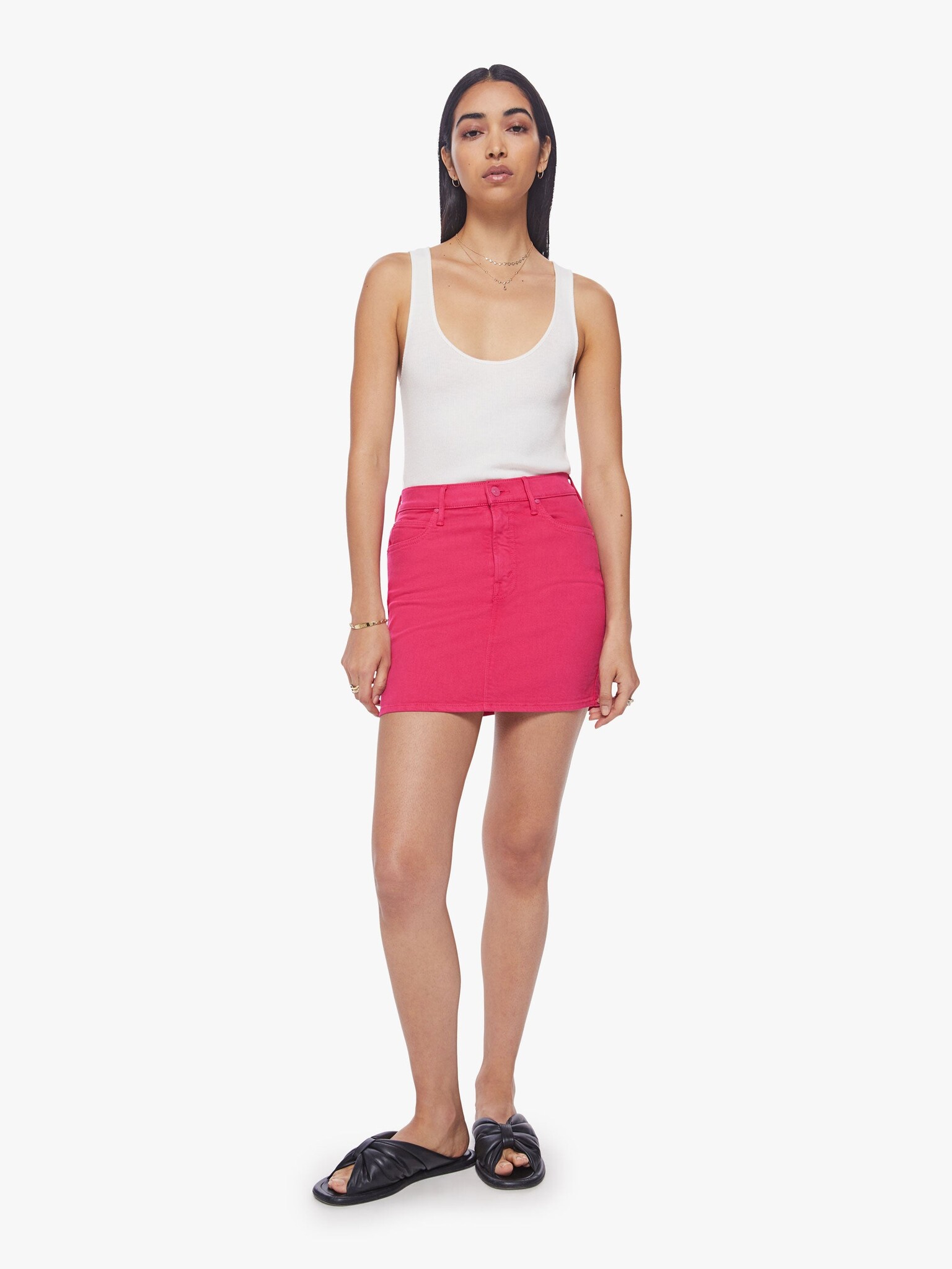 Pink High Waist Midi Skater Skirt - Choies.com | High waisted skirt, Midi  skater skirt, Womens skirt