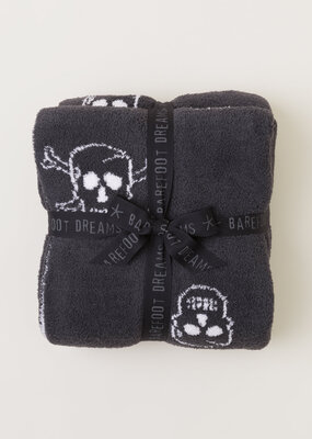 Barefoot Dreams Cozy Chic Skull Throw - Carbon/Almond