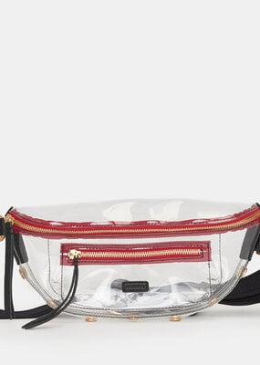 Hammitt Charles Crossbody Clear - Black/Brushed Gold Red Zip