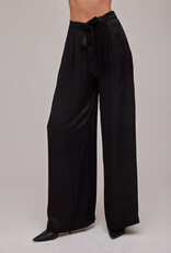 Bella Dahl Satin Front Pleated Wide Leg Pant