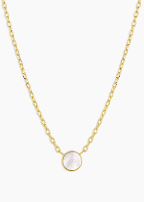 Gorjana Rose Marble Coin Necklace - Mother of Pearl