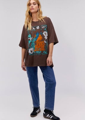 Daydreamer Janis Joplin Floral Peacock OS Tee