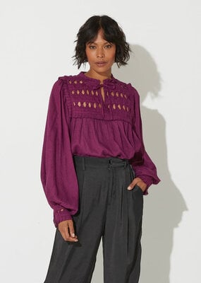 Cleobella Sabella Blouse - Aubergine