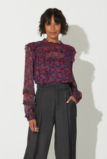 Cleobella Fiorella Blouse - Bordeaux Floral