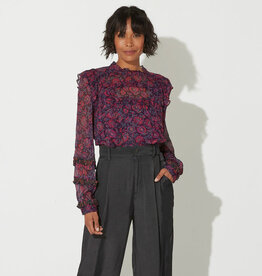 Cleobella Fiorella Blouse - Bordeaux Floral