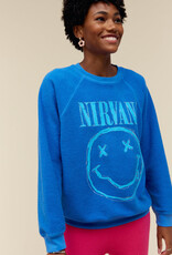 Daydreamer Nirvana Smiley Reverse Raglan Crew