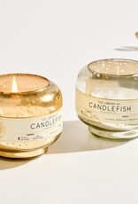 Candlefish Mercury Bubble Glass Candle Gold No.4 - 16 oz
