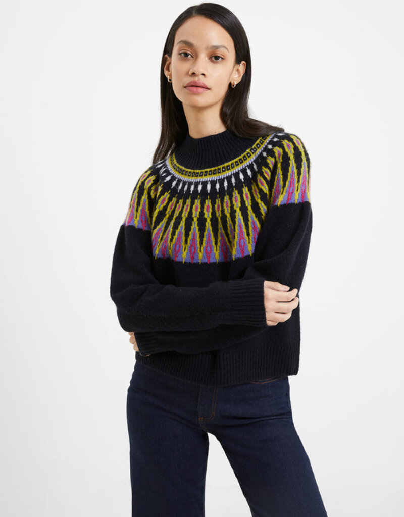 French Connection  Joelle Fair Isle Sweater - Blackout