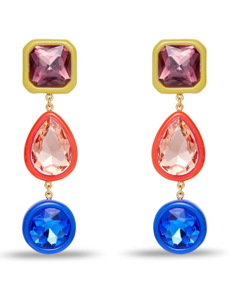 Sunburst Gem Linear Earring