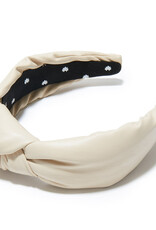 Lele Sadoughi Faux Leather Knotted Headband - Bisque