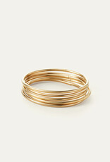 Jenny Bird Dane Bangle Set 5pk - Gold 7"