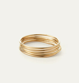 Jenny Bird Dane Bangle Set 5pk - Gold 7"