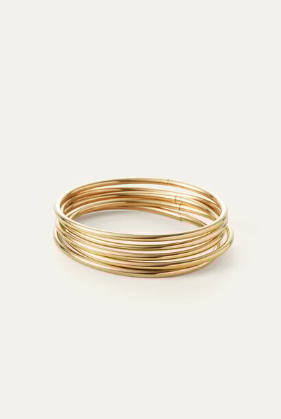 Dane Bangle Set 5pk - Gold 7"