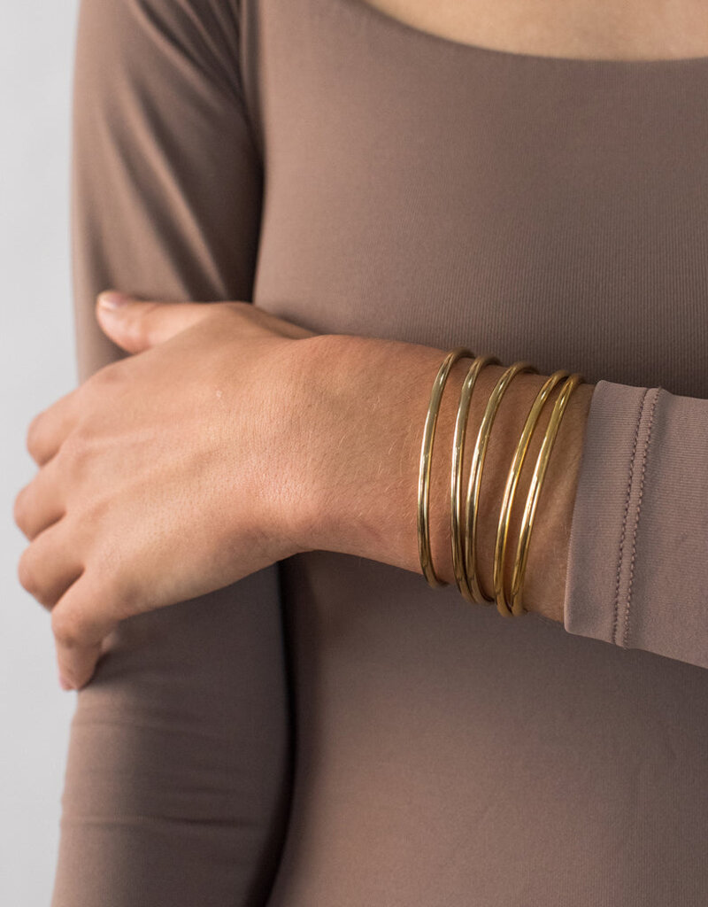 Jenny Bird Dane Bangle Set 5pk - Gold 7"