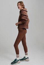 LABEL  Varley Putney Knit Jacket - Cocoa Brown - LABEL