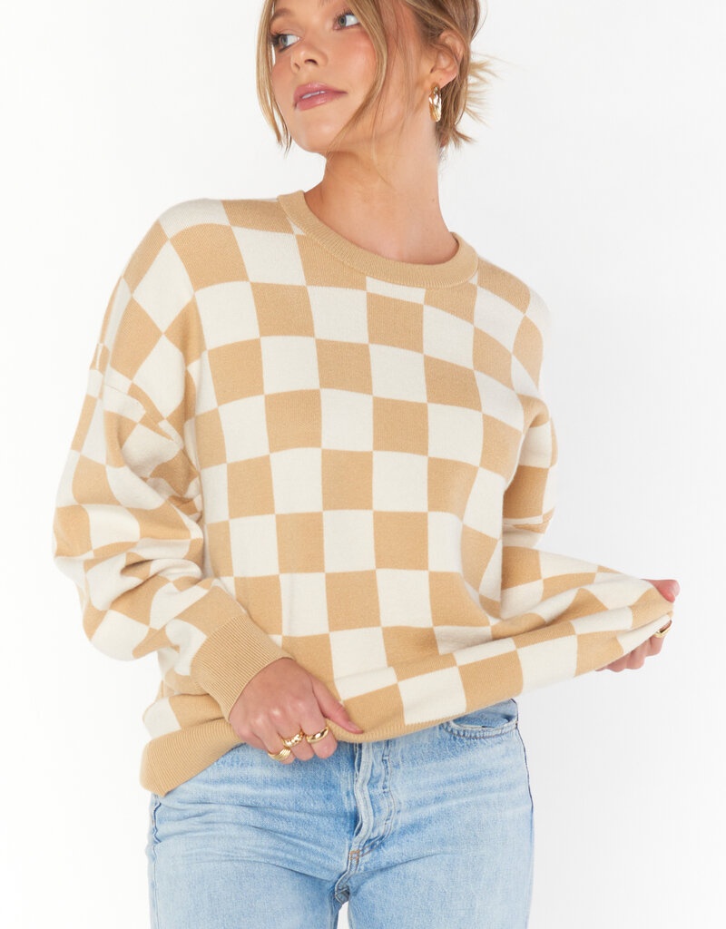 Checked Mama Sweater - Diamond T Outfitters