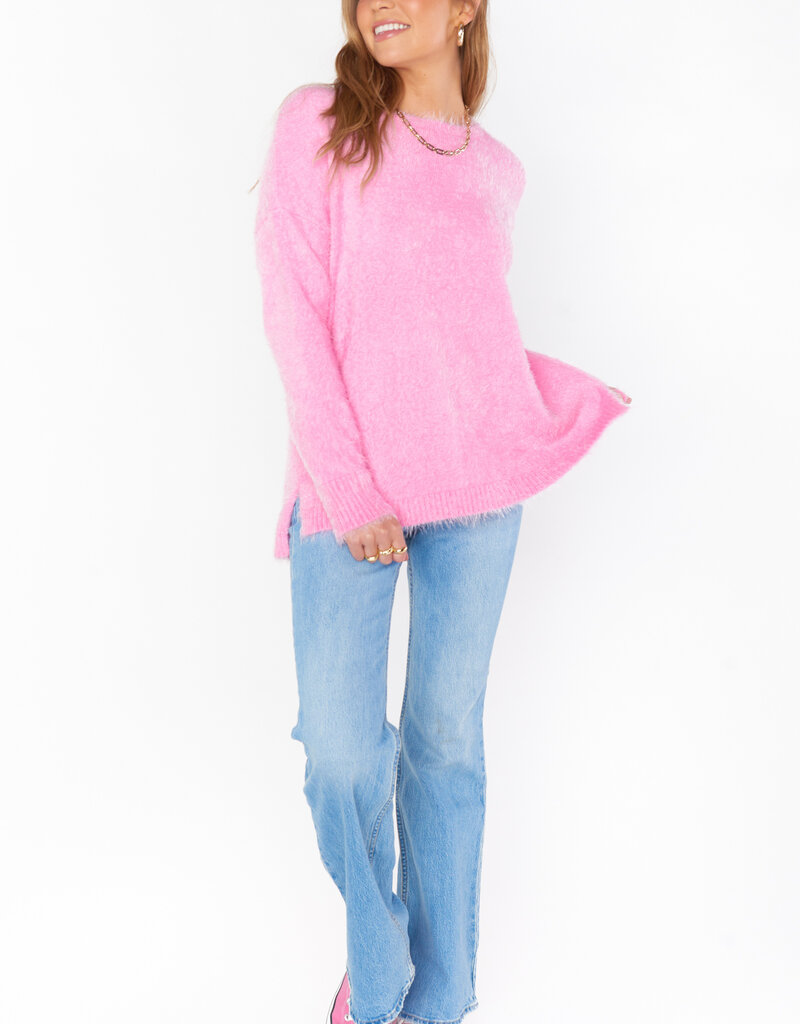 Show Me Your Mumu Bonfire Sweater - Pink Fuzzy Knit