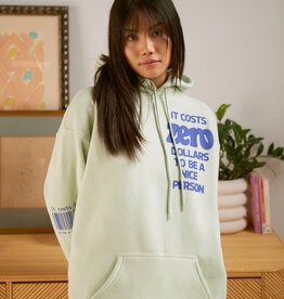 Mayfair Group It Costs 0$ To Be A Nice Person Hoodie - Green