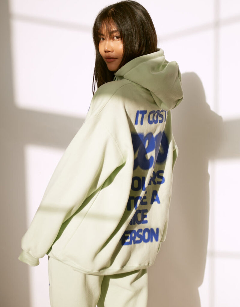 Mayfair Group It Costs 0$ To Be A Nice Person Hoodie - Green