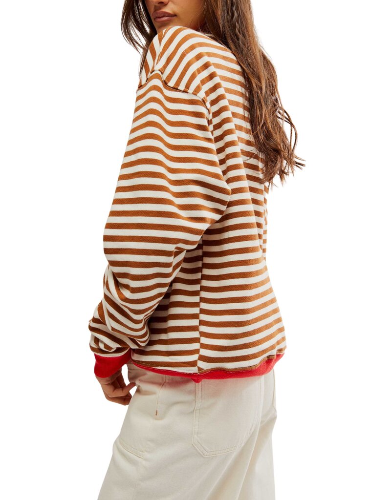 LABEL | Free People Classic Striped Crew - Coffee Combo - LABEL